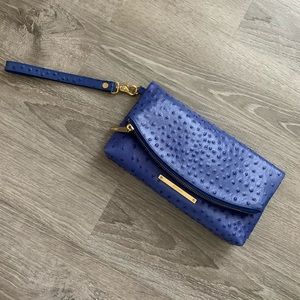 Brahmin Normandy ostrich texture clutch